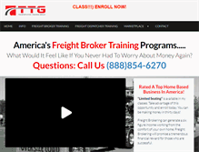 Tablet Screenshot of freightbrokertrainer.com